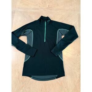 Houdini alpha zip mid-layer 1/4 zip mens pullover green size medium